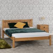 Maya 4′ Small Double Bed Distressed Waxed Pine image