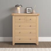 Windsor 3+2 Drawer Chest Natural Oak