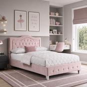 Kildare Upholstered Bedframe – Pink