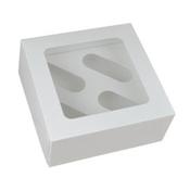 4s' White Cupcake Box