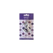 Numeral Candle Silver - Number 3 - 60mm