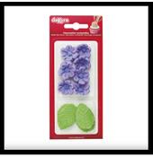 Dekora Wafer Assortment 7 Violet Marguerites And 5 Leaves image
