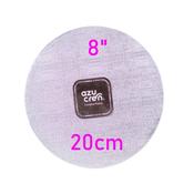 8'' Cake Board Extra Strong Round - Silver image