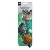 SET OF 3 BUNNY, EGG, AND TULIP CUTTERS. SUGAR