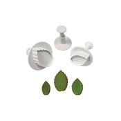 Foliage Plunger Cutters - Veined Rose Leaf Set of 3