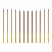 ROSE GOLD PARTYDECO CANDLES 14 CM.