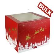 Bulk - 10''Christmas Square Cake Box Sample 01 image