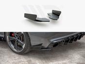 Street PRO Rear Side Splitters + Flaps Audi RS3 8V Sportback - Black-Red + Gloss Flaps - Maxton Design Ireland image