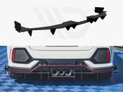 Street PRO Rear Diffuser Honda Civic X Type R - Maxton Design Ireland image