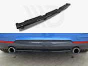 Central Rear Splitter (Vertical Bars) BMW 4 Coupe / Gran Coupe / Cabrio M-Pack F32 / F36 / F33 - Carbon Look - Maxton Design Ireland image