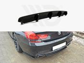 Central Rear Splitter (Vertical Bars) BMW 6 Gran Coupe M-Sport - Textured - Maxton Design Ireland image