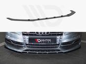 Street PRO Front Splitter Audi S3 / A3 S-Line Sedan 8V - Black-Red - Maxton Design Ireland image
