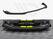 Street PRO Front Splitter + Flaps Ford Mustang GT Mk6 - Black-Red + Gloss Flaps - Maxton Design Ireland image