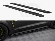 Street PRO Side Skirts Diffusers Ford Mustang GT Mk6 - Black-Red - Maxton Design Ireland image
