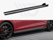 Side Skirts Diffusers V.2 + Flaps Volkswagen Golf GTI / GTE / GTI Clubsport / GTD / R-Line Mk8 - Maxton Design Ireland image