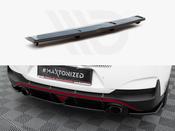 Central Rear Splitter (Vertical Bars) Hyundai I30 Mk3 N Fastback - Maxton Design Ireland image