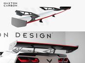 Carbon Spoiler With Upper Swan Mounting + LED Chevrolet Corvette Stingray / Grand Sport C7 - Maxton Design Ireland image