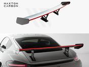 Carbon Spoiler With Internal Brackets Uprights V.1 + LED Porsche 718 Cayman GTS 982c - Maxton Design Ireland