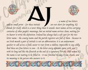 AJ - Celtic Name Print | Fine Art Print - 16x20" (40x50 cm)