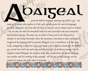 Abaigeal - Celtic Name Print | Digital Download