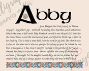 Abby - Celtic Name Print | Digital Download