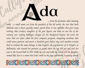 Ada - Celtic Name Print | Fine Art Print - 8x10" (20x25 cm)