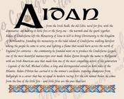 Aidan - Celtic Name Print | Fine Art Print image