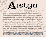 Aislyn - Celtic Name Print | Fine Art Print image