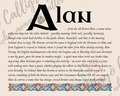 Alan - Celtic Name Print | Fine Art Print - 8x10" (20x25 cm) image