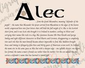 Alec - Celtic Name Print | Fine Art Print image