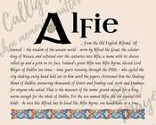 Alfie - Celtic Name Print | Fine Art Print - 8x10" (20x25 cm) image