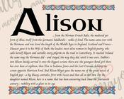 Alison - Celtic Name Print | Digital Download