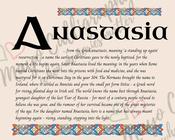 Anastasia - Irish Name - Fine Art Print - 8x10" (20x25 cm) image
