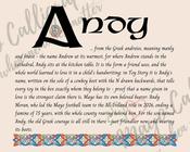 Andy - Celtic Name Print | Digital Download