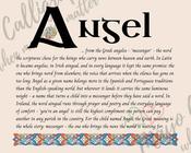 Angel - Celtic Name Print | Fine Art Print - 8x10" (20x25 cm) image