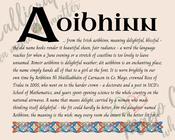 Aoibhinn - Celtic Name Print | Fine Art Print - 16x20" (40x50 cm)