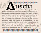 Austin - Celtic Name Print | Digital Download