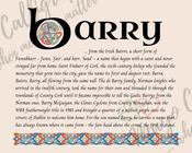 Barry - Celtic Name Print | Fine Art Print - 8x10" (20x25 cm) image