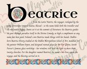 Beatrice - Celtic Name Print | Digital Download