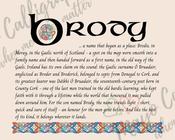 Brody - Celtic Name Print | Digital Download image