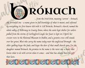 Brónach - Celtic Name Print | Digital Download