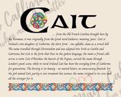 Cait - Celtic Name Print | Fine Art Print image