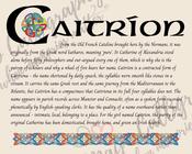 Caitríon - Celtic Name Print | Fine Art Print image