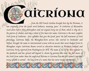 Caitríona - Celtic Name Print | Fine Art Print - 8x10" (20x25 cm)