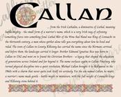 Callan - Celtic Name Print | Fine Art Print image