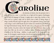 Caroline - Celtic Name Print | Fine Art Print - 16x20" (40x50 cm)