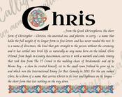 Chris - Celtic Name Print | Digital Download