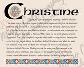 Christine - Irish Name - Fine Art Print - 16x20" (40x50 cm) image