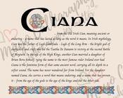 Ciana - Irish Name - Digital Download image
