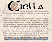 Ciella - Celtic Name Print | Fine Art Print image